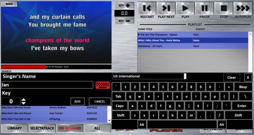 Selectatrack Player Free - add singer